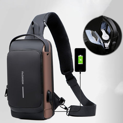 Travel Essential Water Resistant Scratch Proof Nylon Anti Theft Crossbody Sling Bag