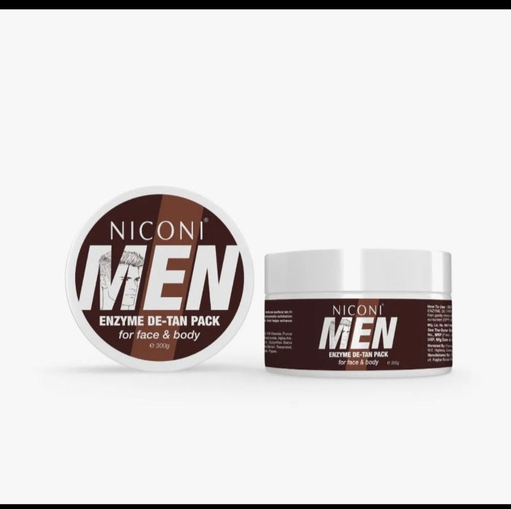 Niconi Men Enzyme De Tan Pack For Face And Body 300g