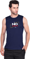 Men's Gym Tank Top Cotton Sando No limits Blue