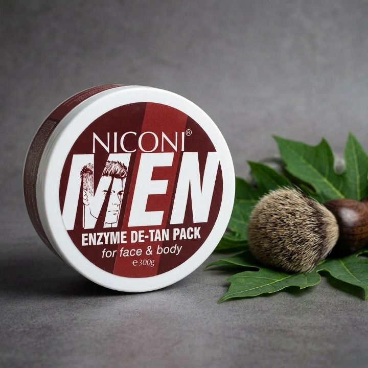 Niconi Men Enzyme De Tan Pack For Face And Body 300g