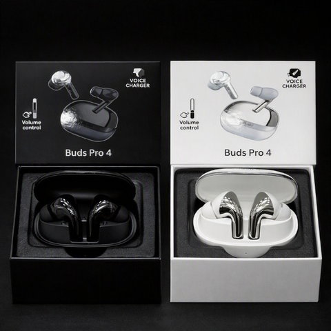 Buds Pro 4 Wireless Bluetooth Earbuds with Volume Control & Voice Changer – Random Color
