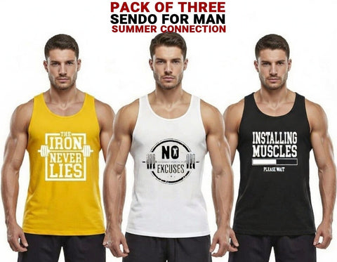 Tank Top printed yellow white black
