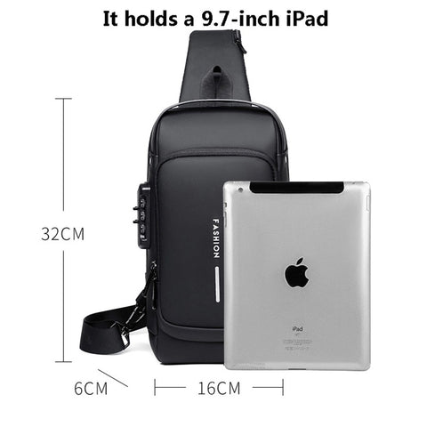 Travel Essential Water Resistant Scratch Proof Nylon Anti Theft Crossbody Sling Bag