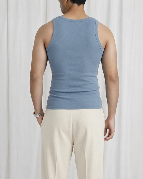 RIBBED TANK TOP | SKY BLUE