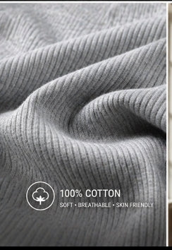 Ribbed Vest Pack Of 3 Grey