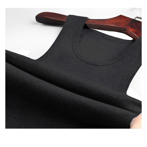 Ribbed Vest Pack Of 3 Black