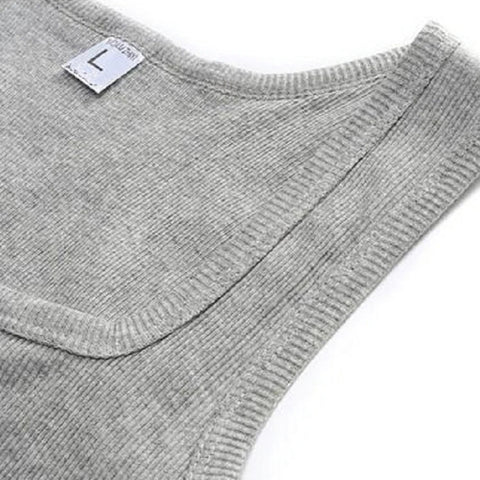 Black Navy Blue Grey Ribbed Vest pack of 3