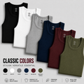 Cotton ribbed vests Pack of 5