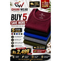 Pack of 5 Ribbed Vest cotton
